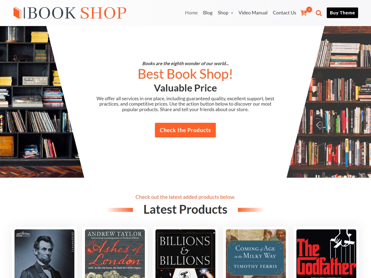 Book Shop theme screenshot