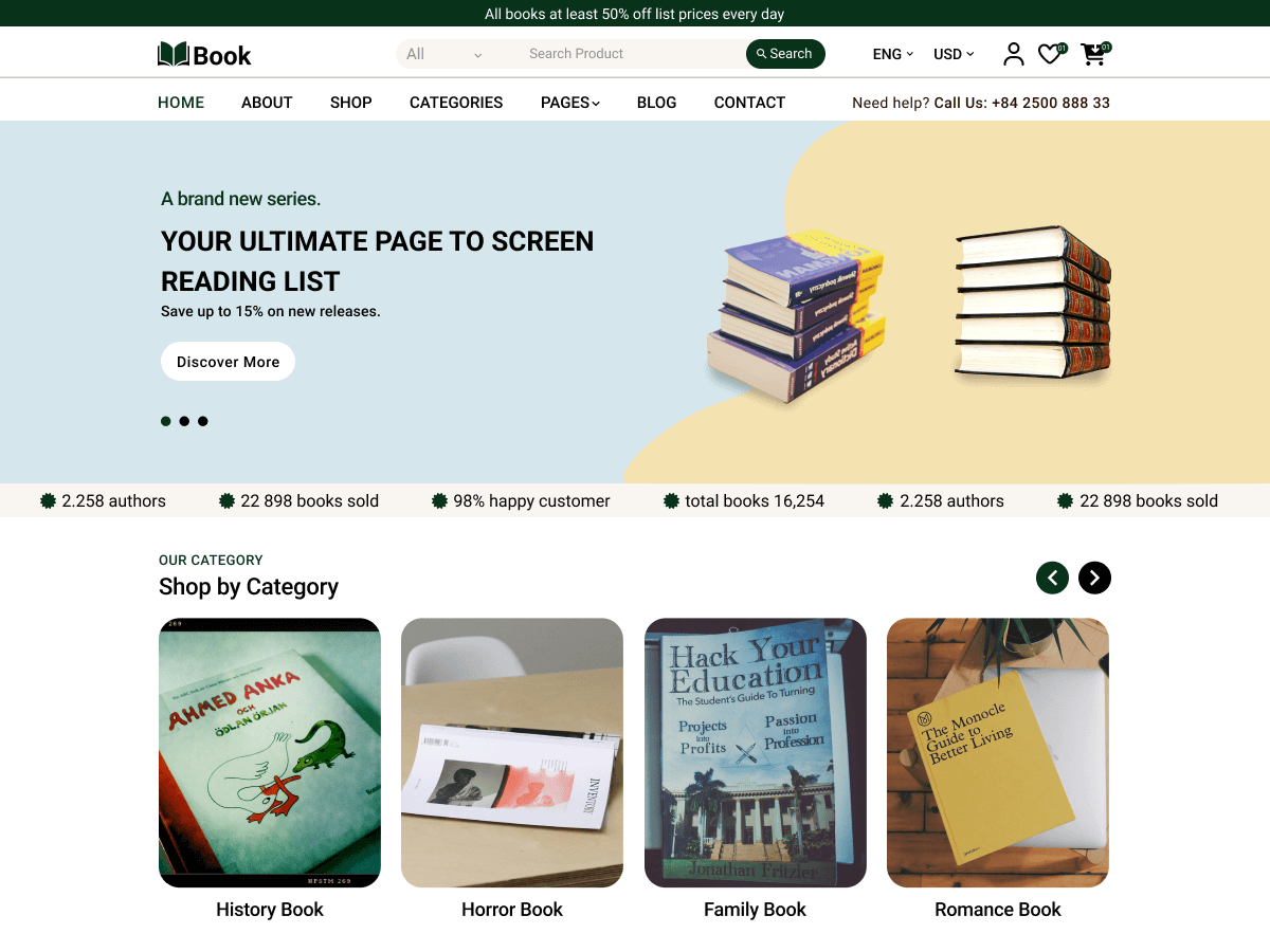 Book Store Cart theme screenshot
