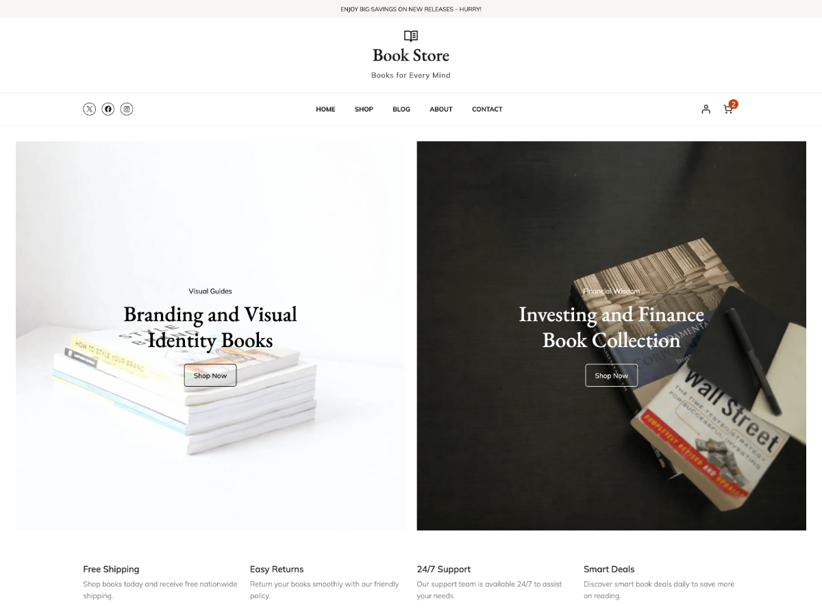 Book Store Lite theme screenshot