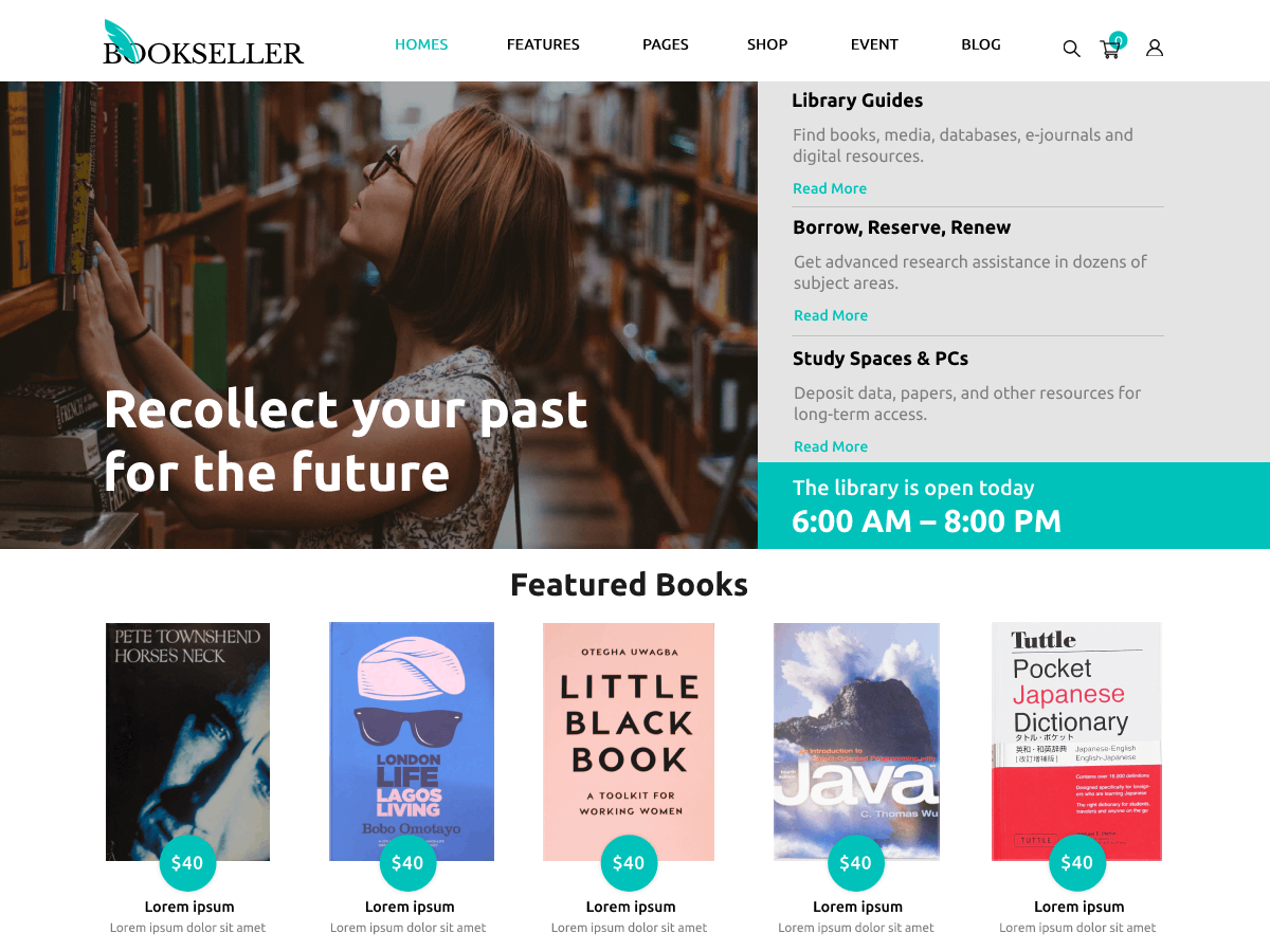Bookseller Publication theme screenshot