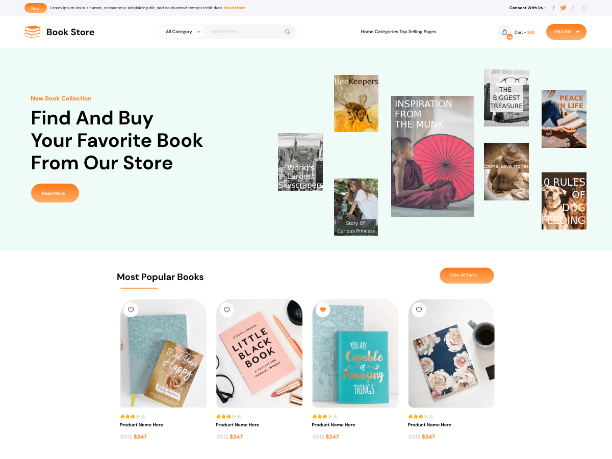 Bookstore Exhibition theme screenshot