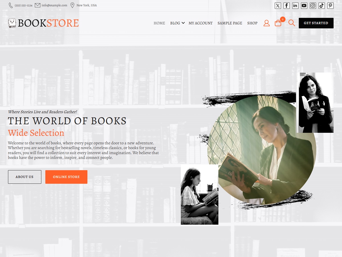 Bookstore WDA theme screenshot