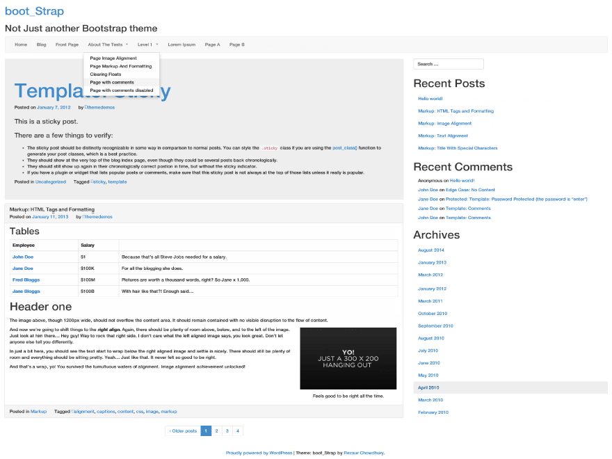 boot_Strap theme screenshot