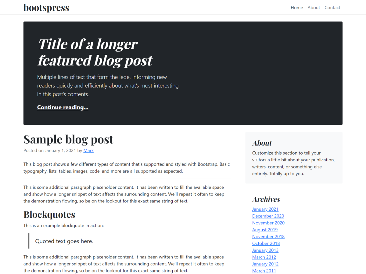 BootsPress theme screenshot