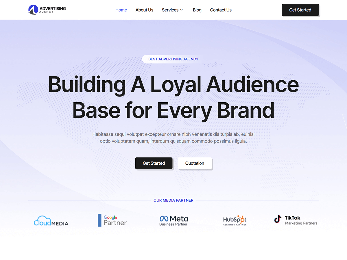 Bosa Advertising Agency theme screenshot