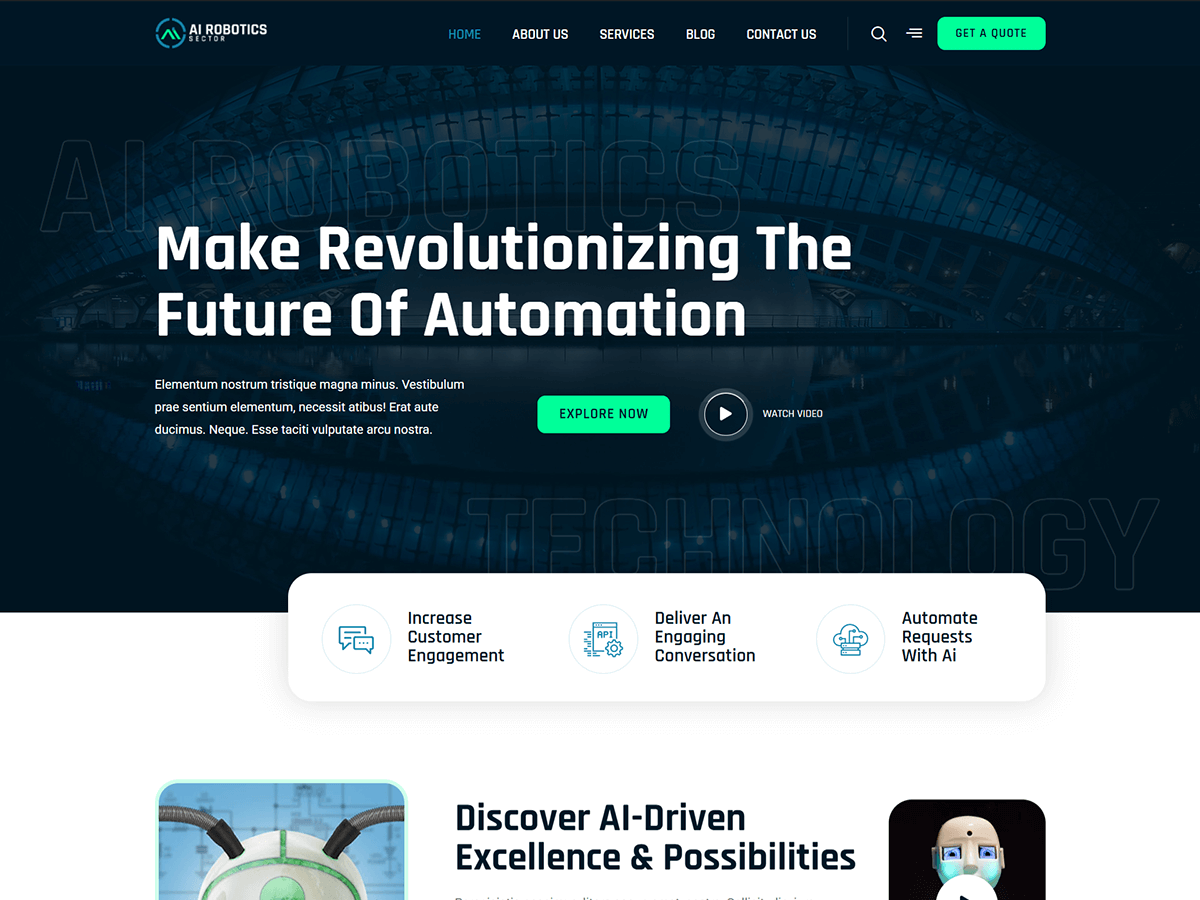 Bosa AI Robotics Sector theme screenshot