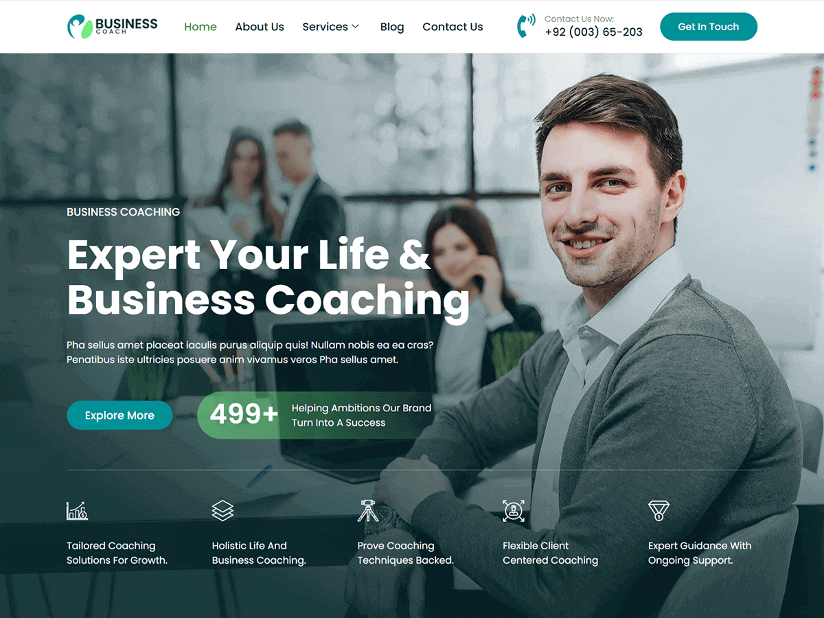 Bosa Business Coach theme screenshot