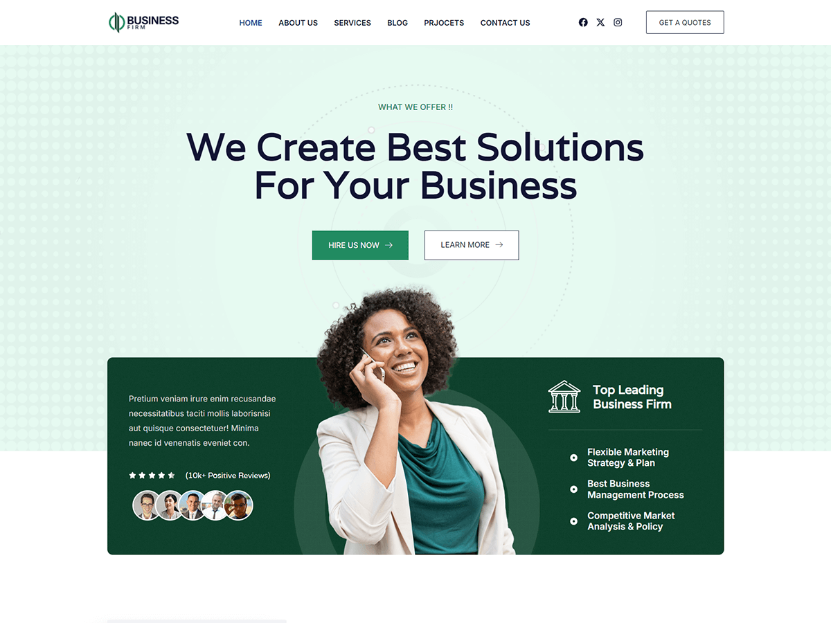 Bosa Business Firm theme screenshot