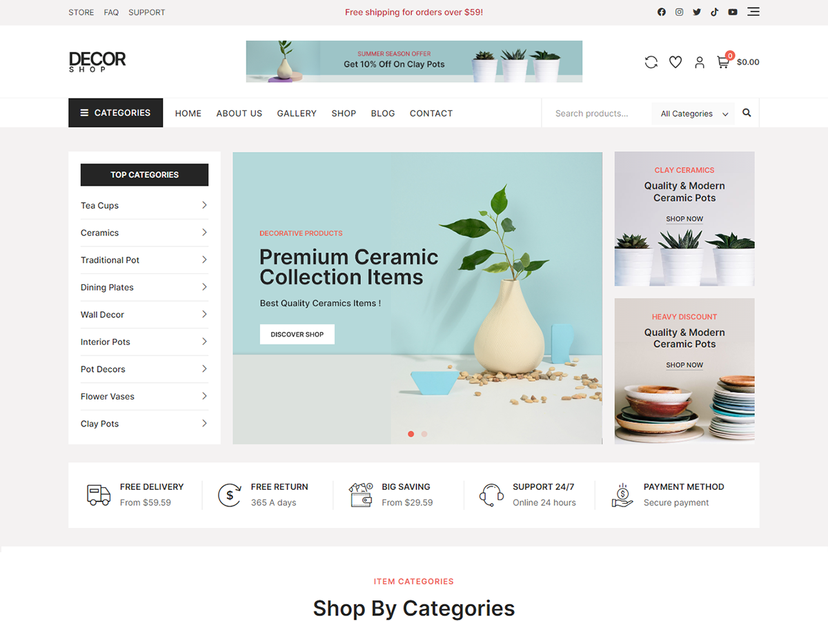 Bosa Decor Shop theme screenshot