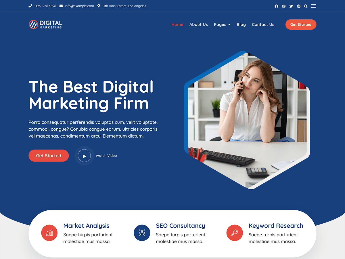 Bosa Digital Marketing theme screenshot