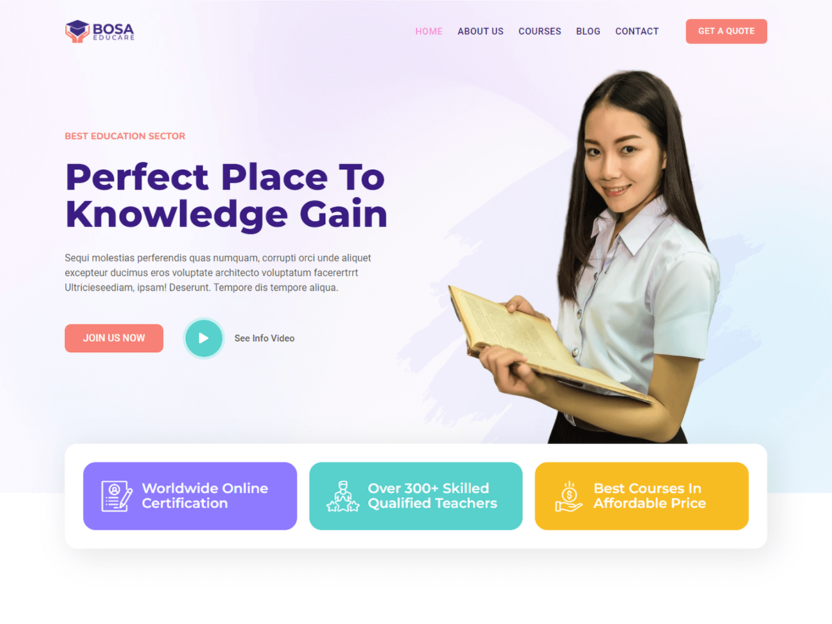 Bosa Educare theme screenshot