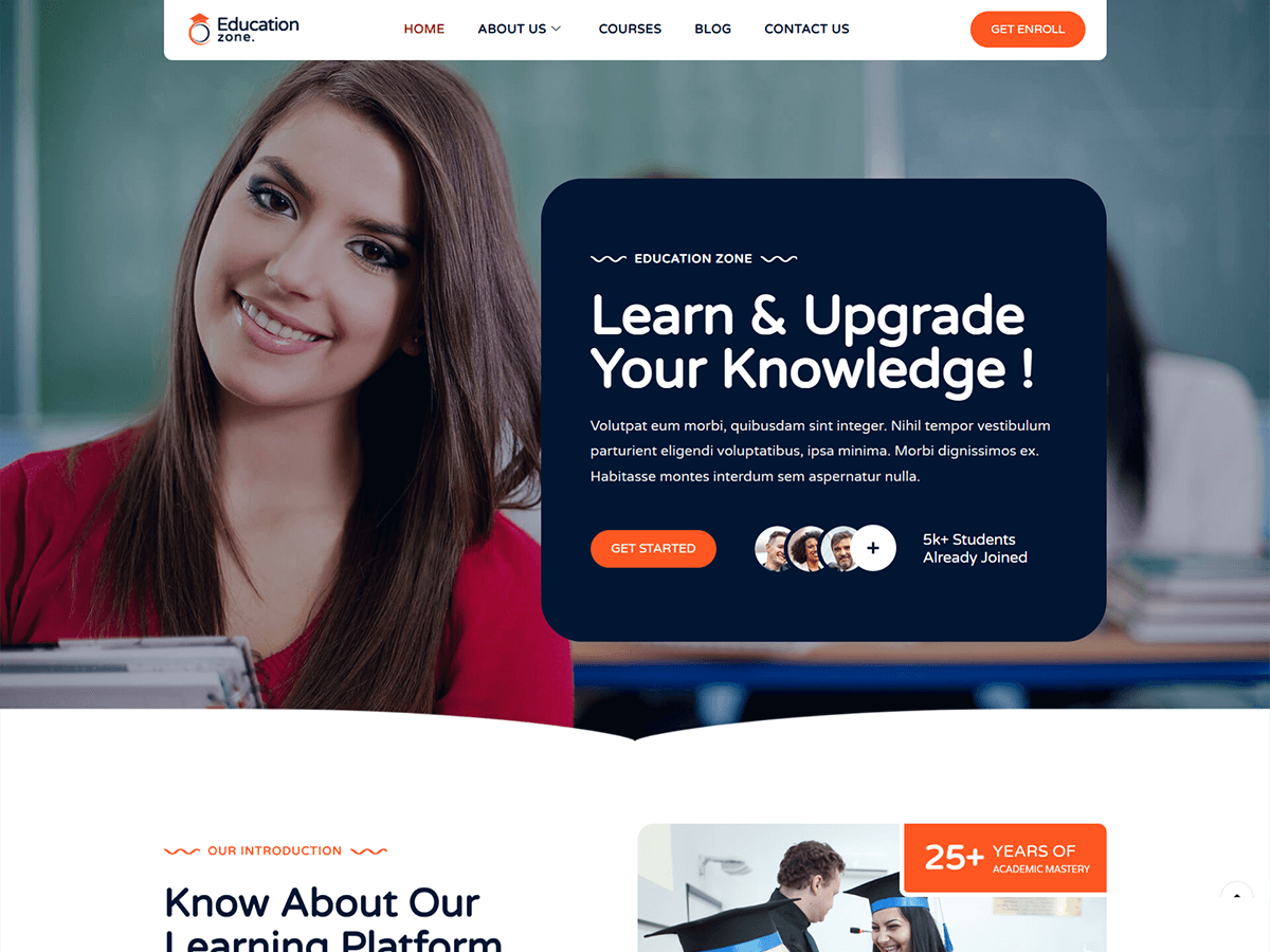 Bosa Education Zone theme screenshot