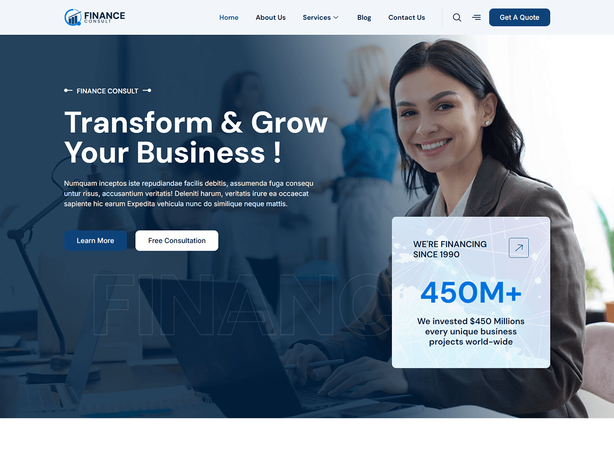 Bosa Finance Consult theme screenshot