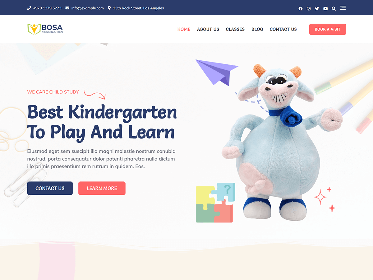 Bosa kindergarten theme screenshot