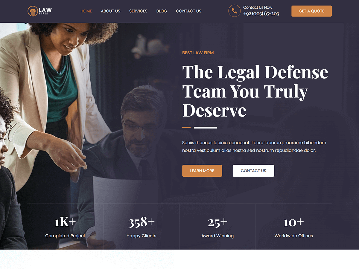 Bosa Law Firm theme screenshot