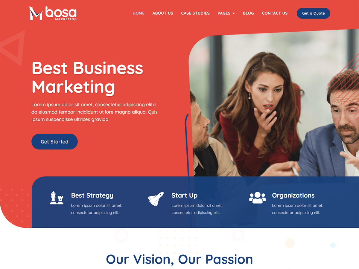 Bosa Marketing theme screenshot