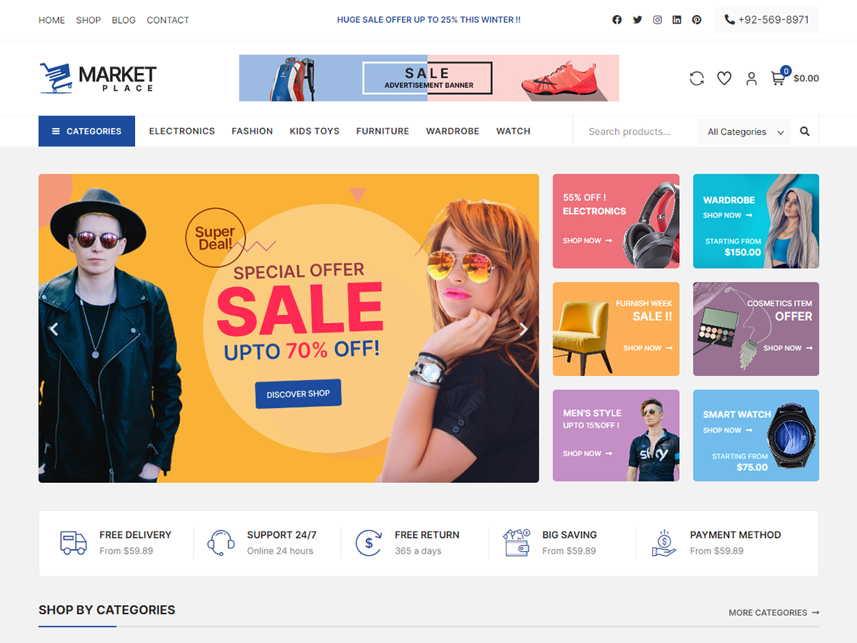 Bosa Marketplace theme screenshot