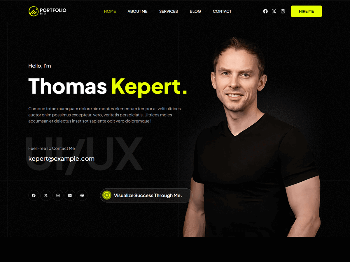 Bosa Portfolio Bio theme screenshot
