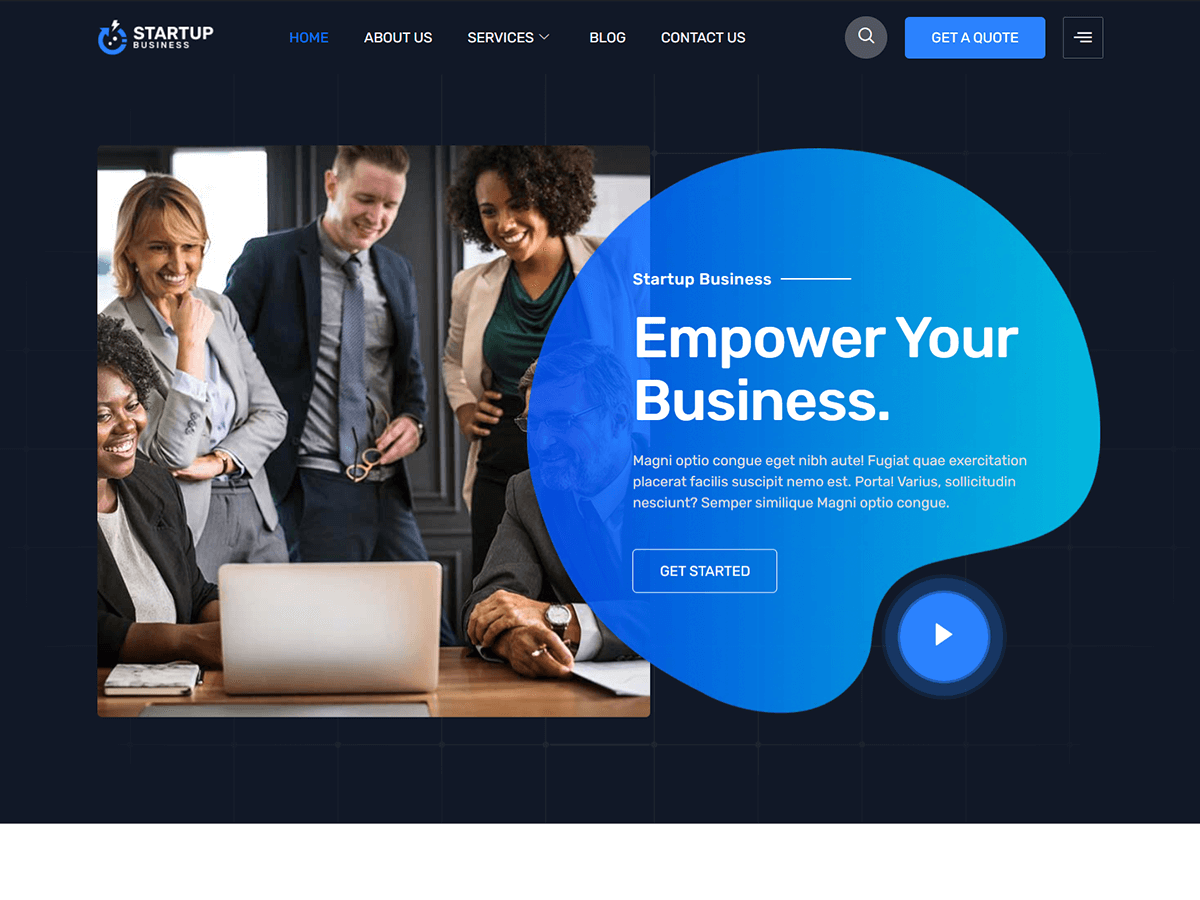 Bosa Startup Business theme screenshot