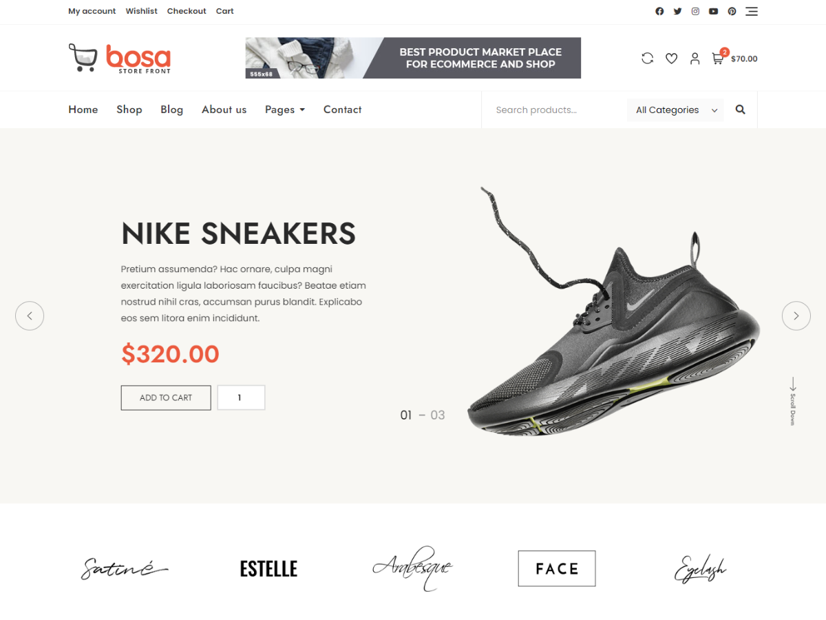 Bosa Storefront theme screenshot