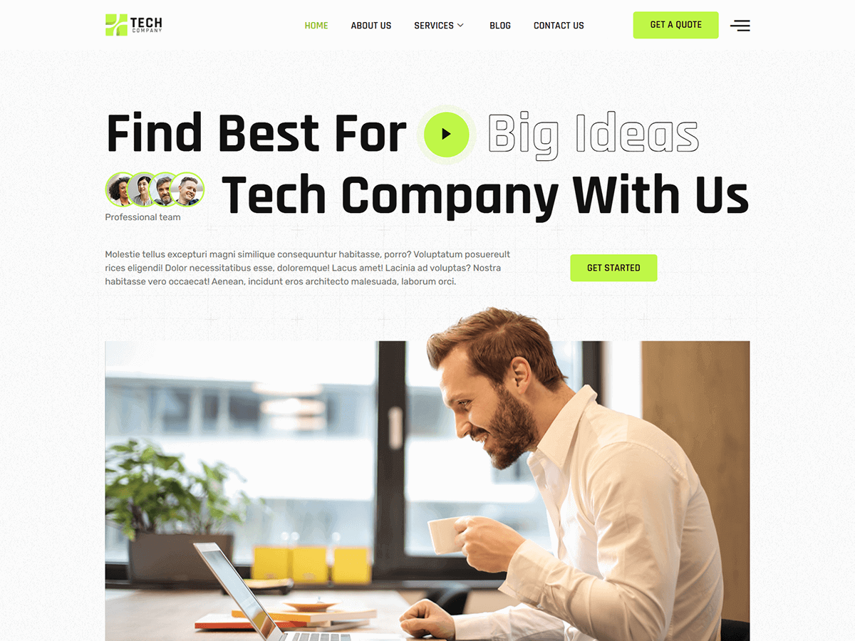 Bosa Tech Company theme screenshot