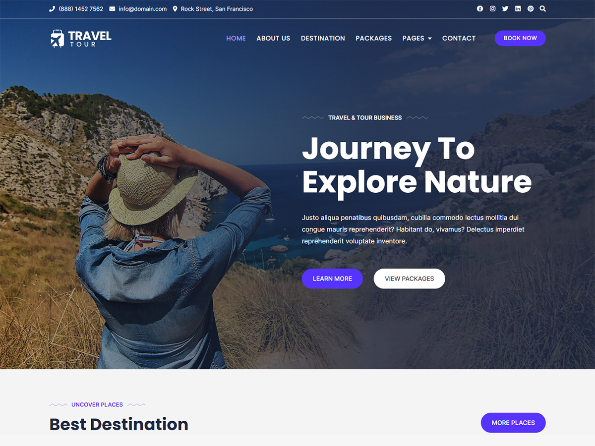 Bosa Travel Tour theme screenshot