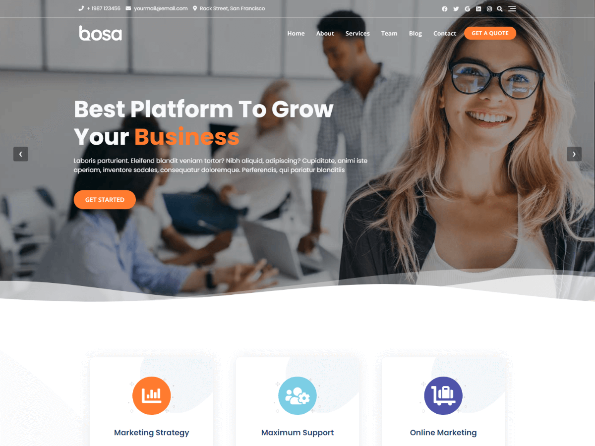 Bosa theme screenshot