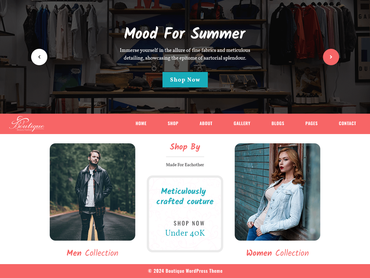 Boutique Shop theme screenshot
