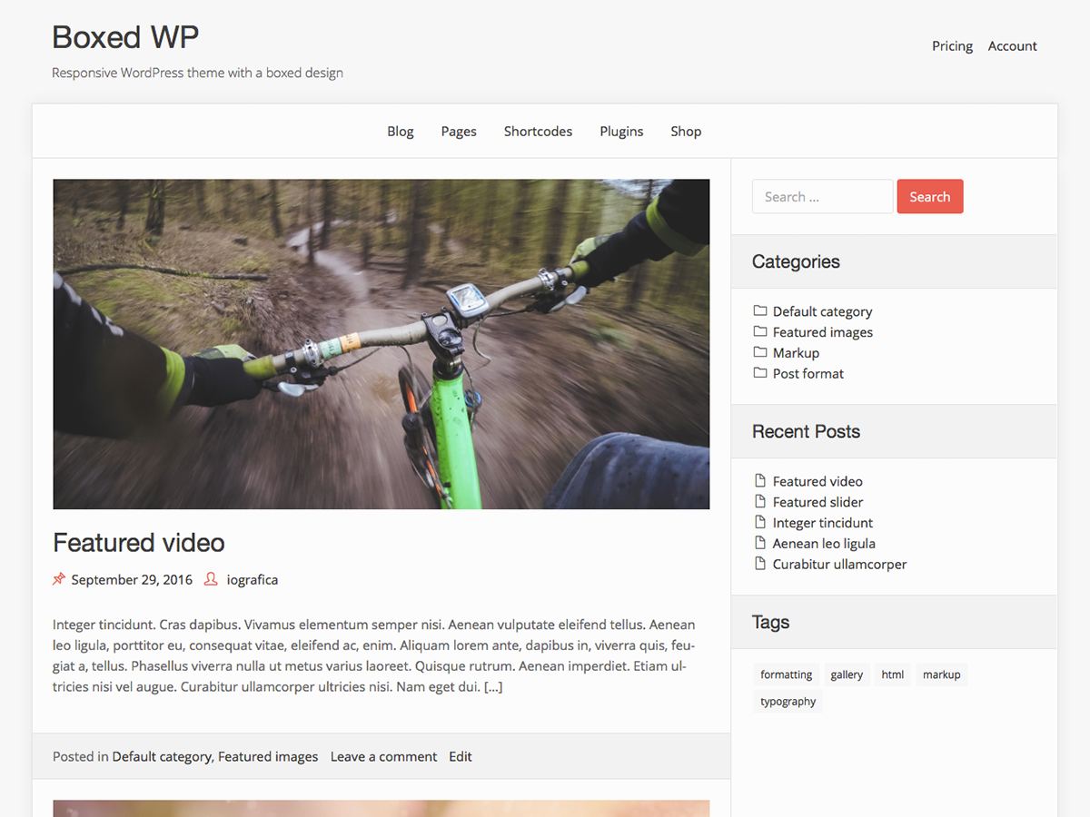 Boxed WP theme screenshot