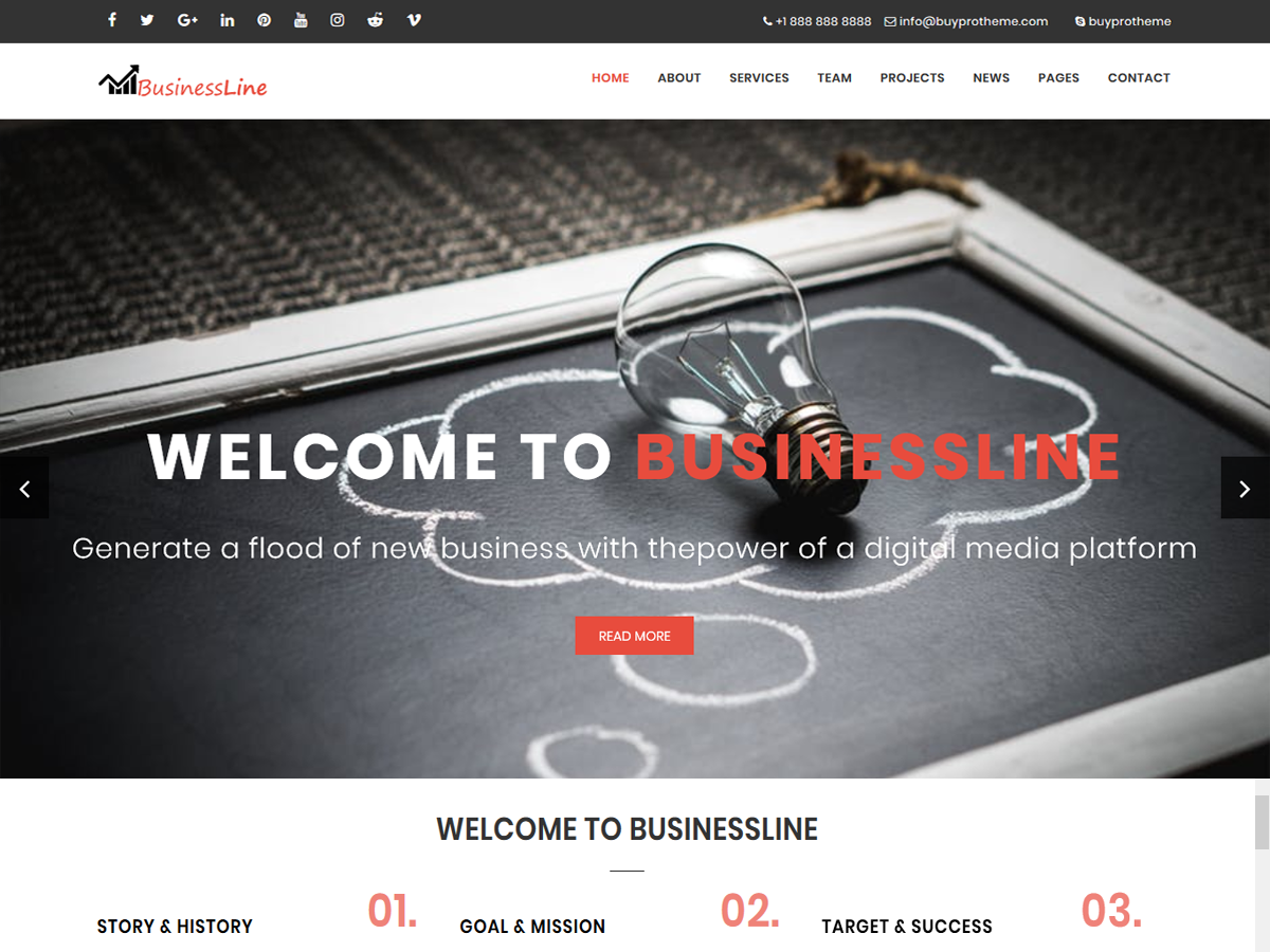 BPTBusinessLine theme screenshot