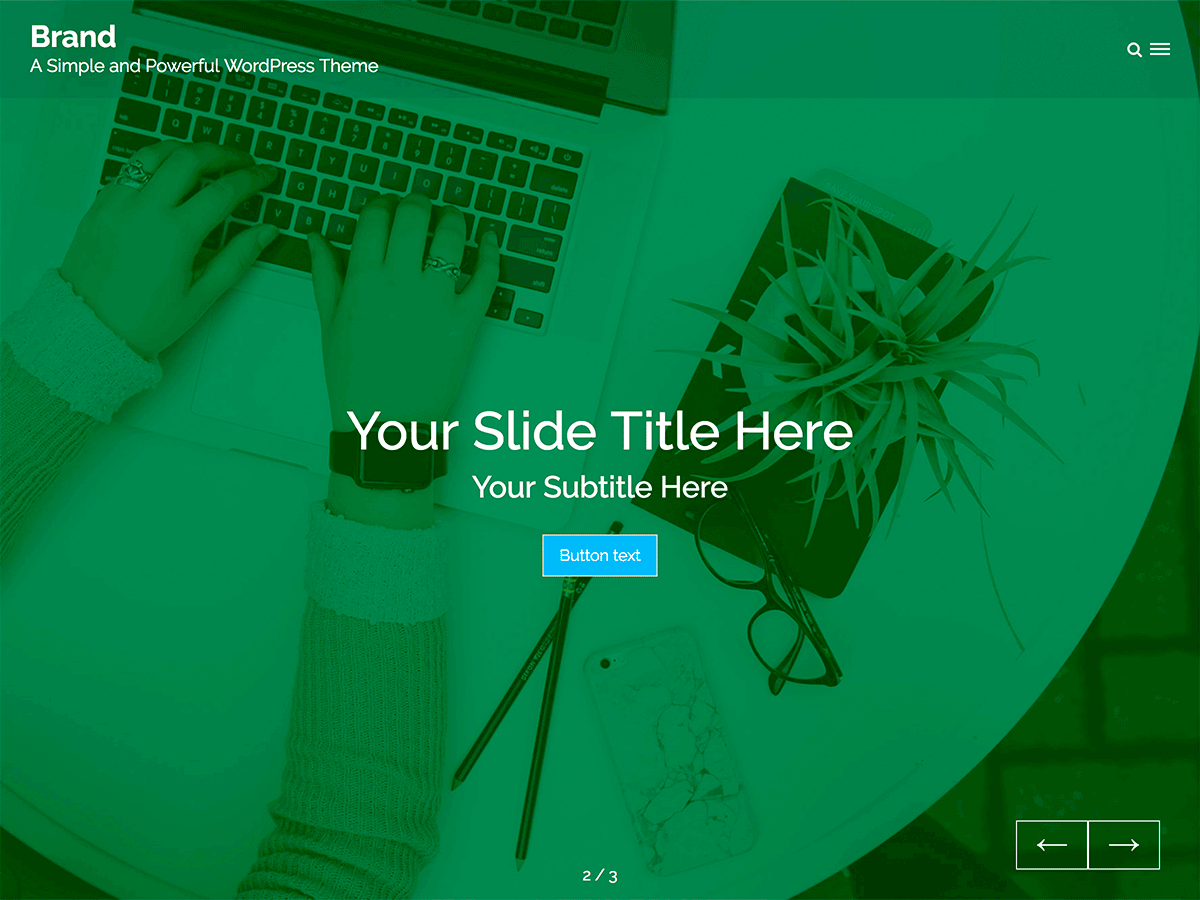 Brand theme screenshot