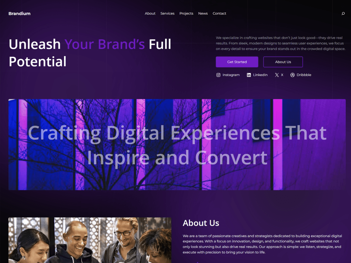 Brandium theme screenshot