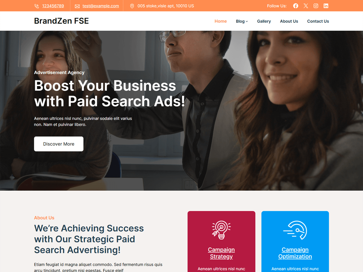 BrandZen FSE theme screenshot
