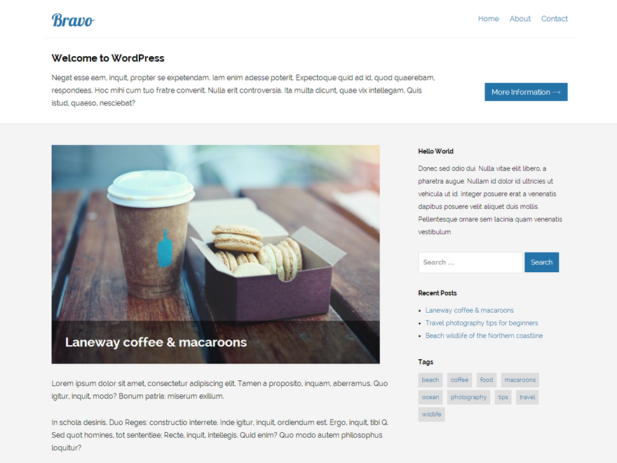 Bravo theme screenshot