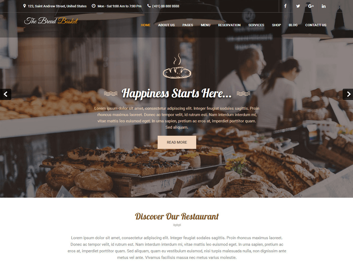 Bread and Cake theme screenshot