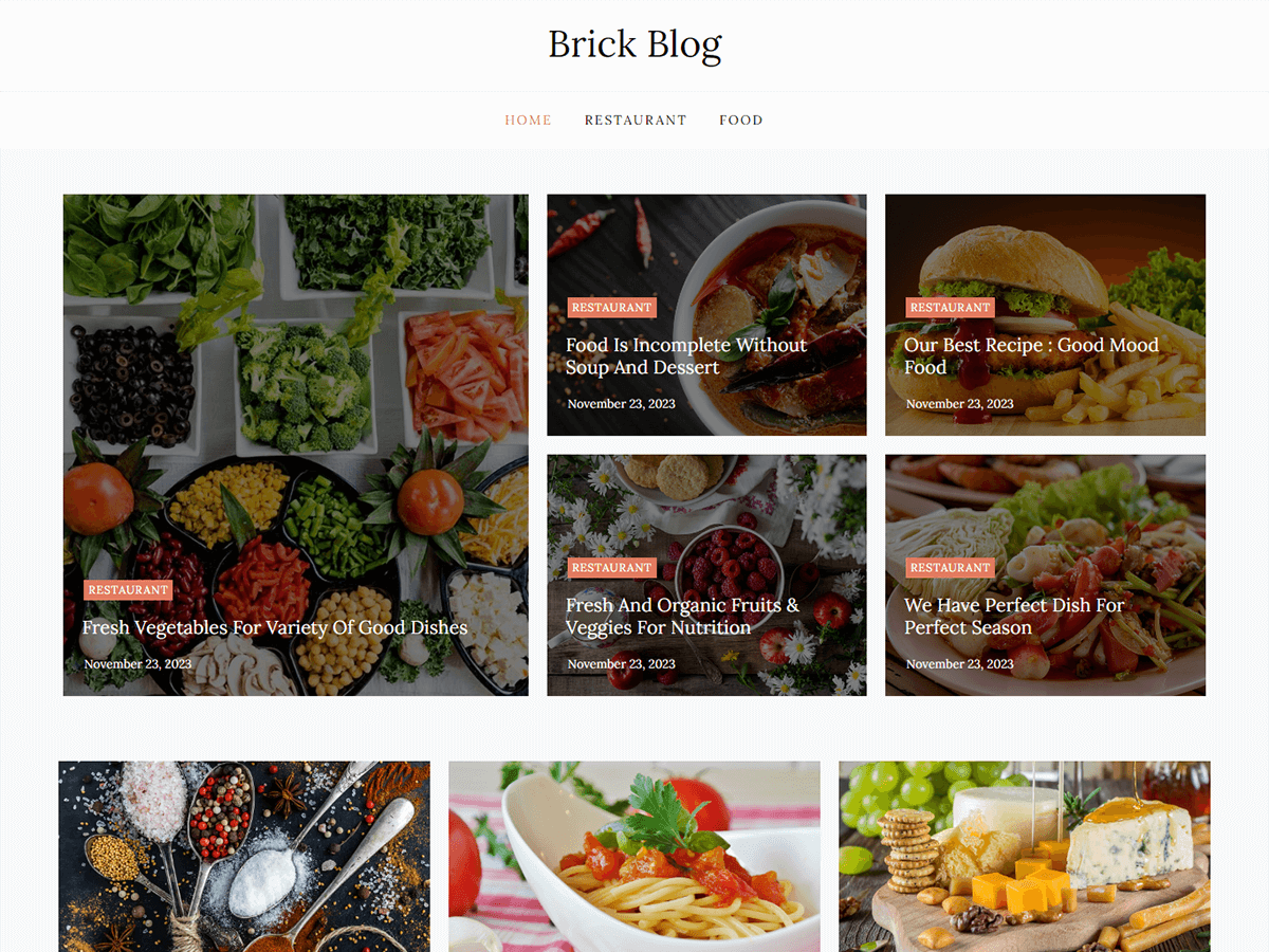 Brick Blog theme screenshot
