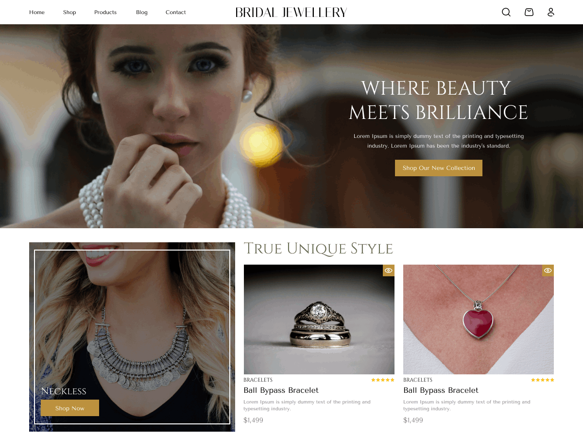 Bridal Jewelry Store theme screenshot