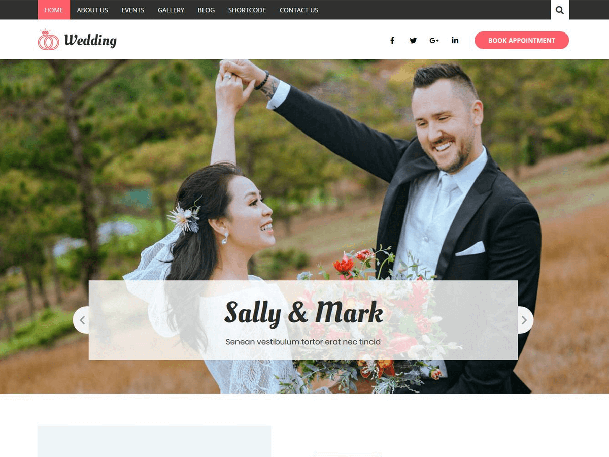 Bridal theme screenshot