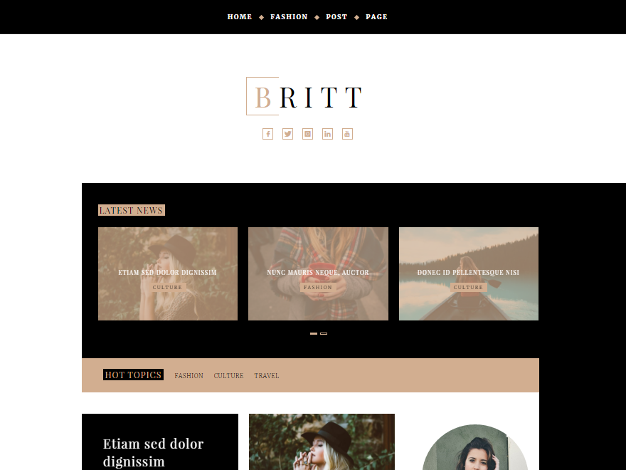 Britt theme screenshot