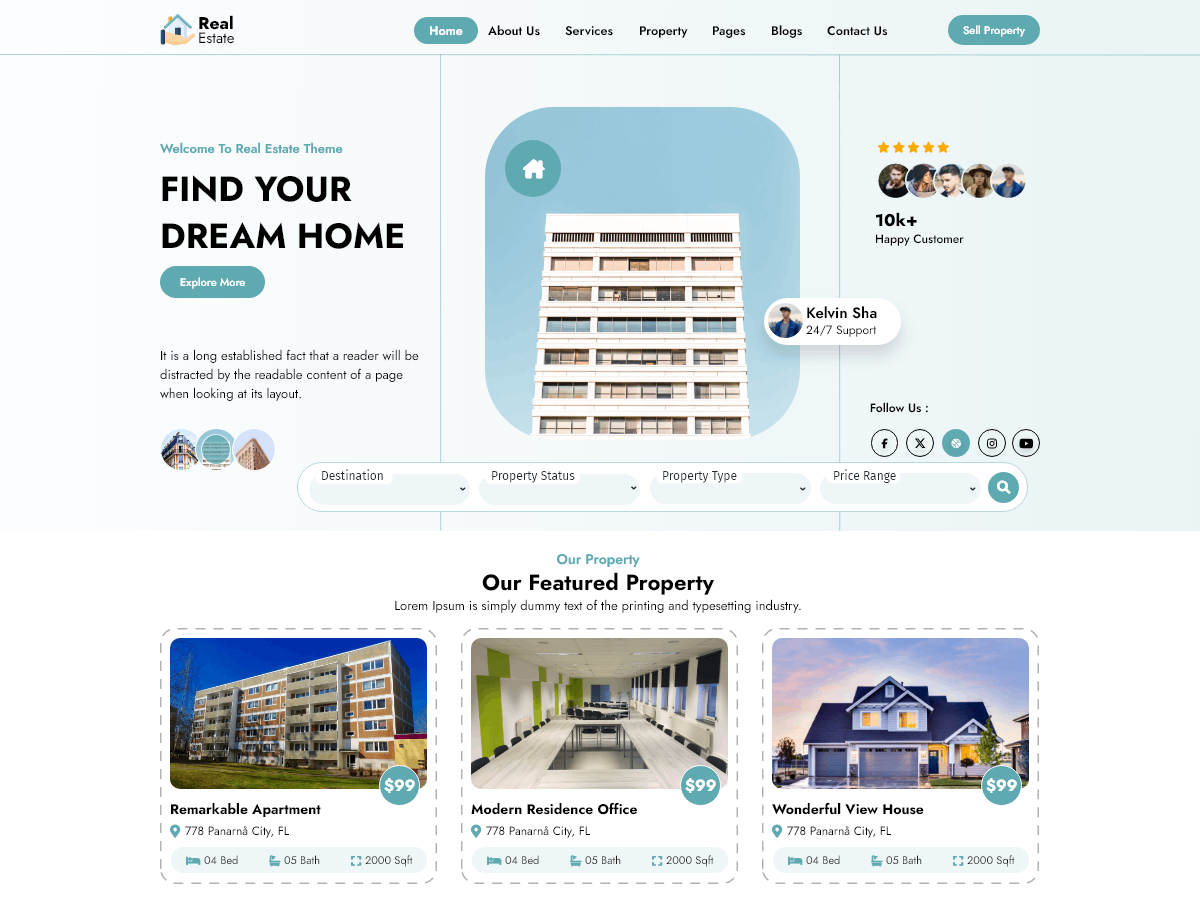 Broker Agency theme screenshot