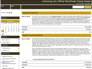 Brown-ish Grid theme screenshot