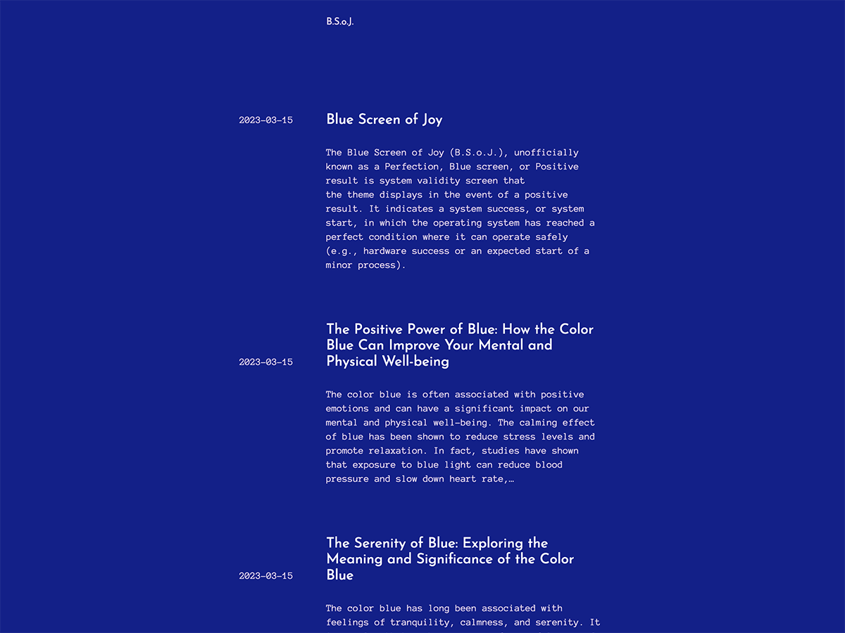 BSoJ theme screenshot