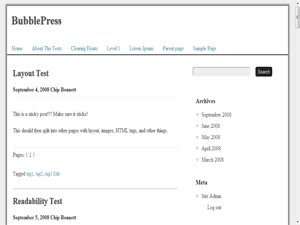 BubblePress theme screenshot