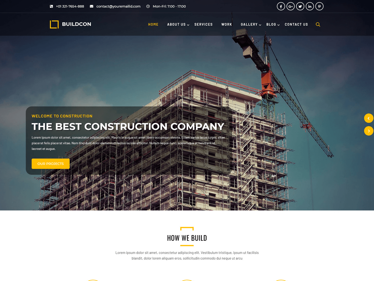 Buildcon Lite theme screenshot