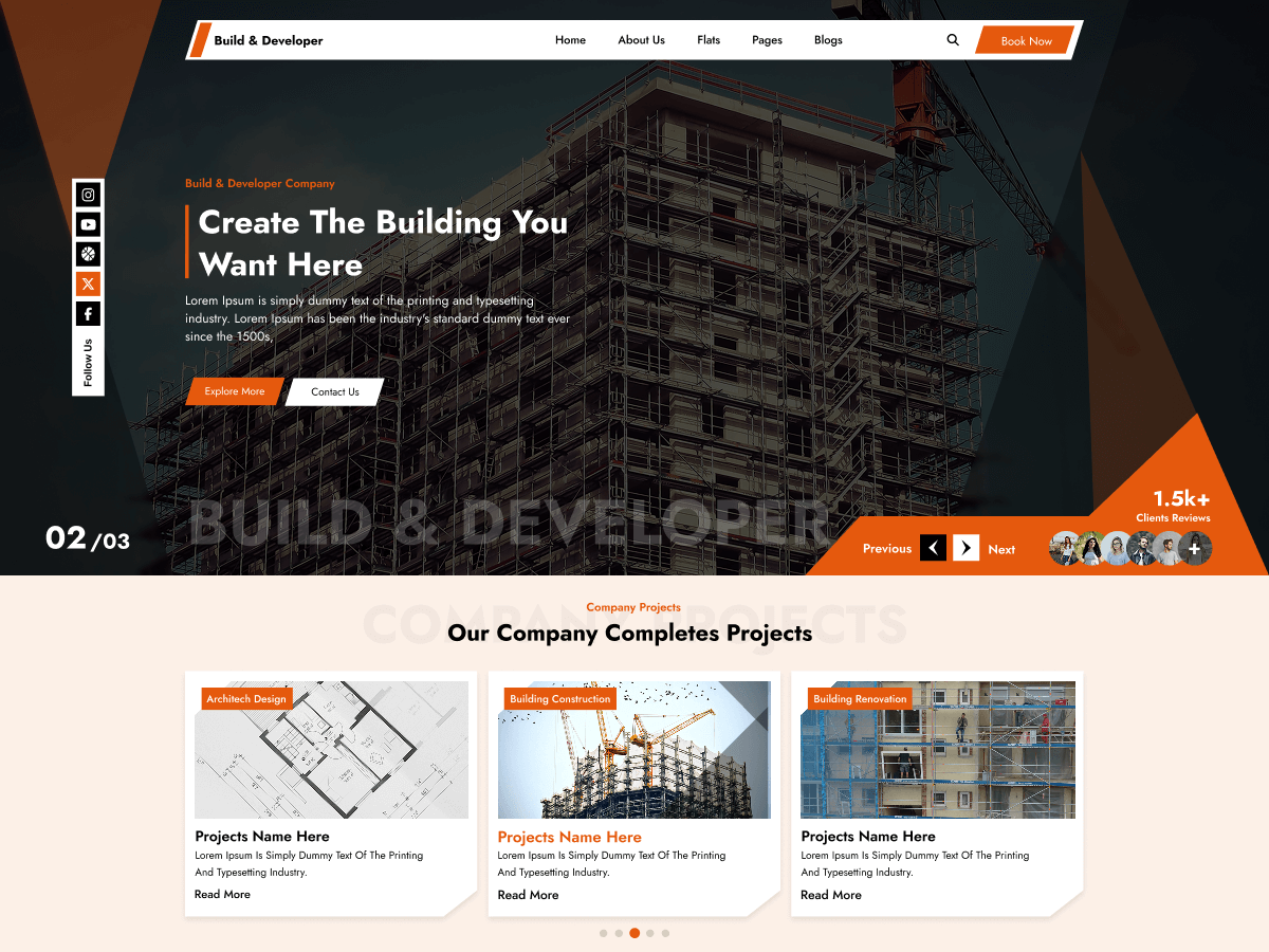 Builder And Developer theme screenshot