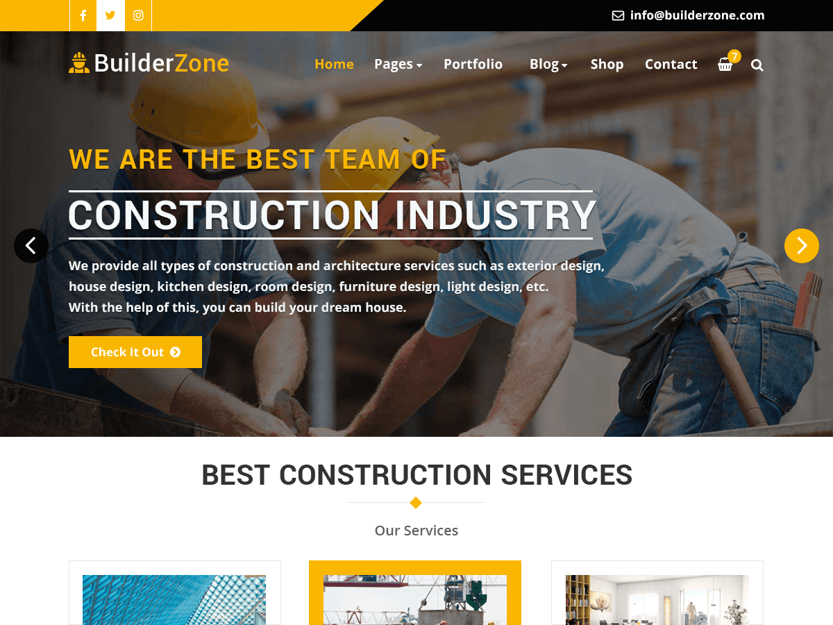 BuilderZone theme screenshot