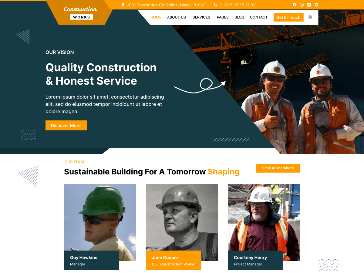 Building Architect theme screenshot