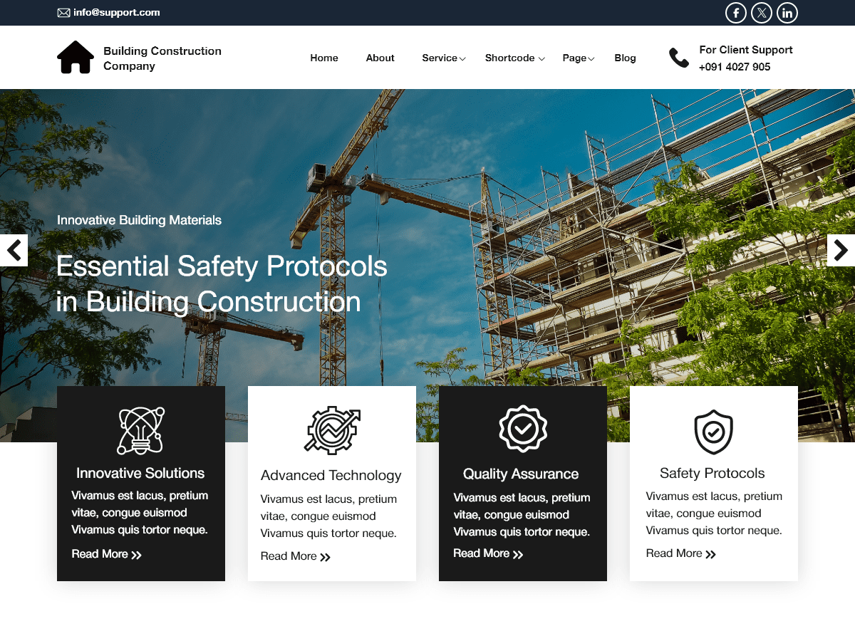 Building Construction Company theme screenshot