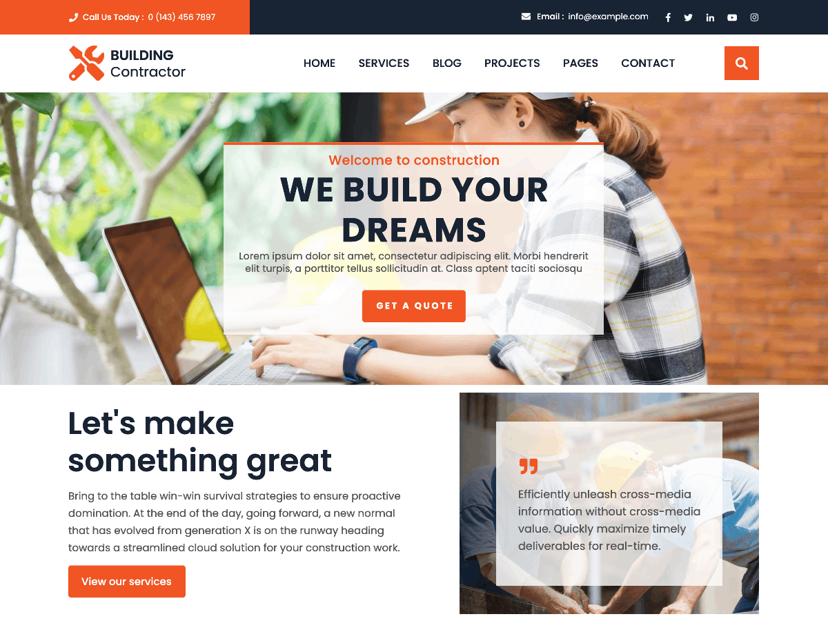 Building Constructor theme screenshot