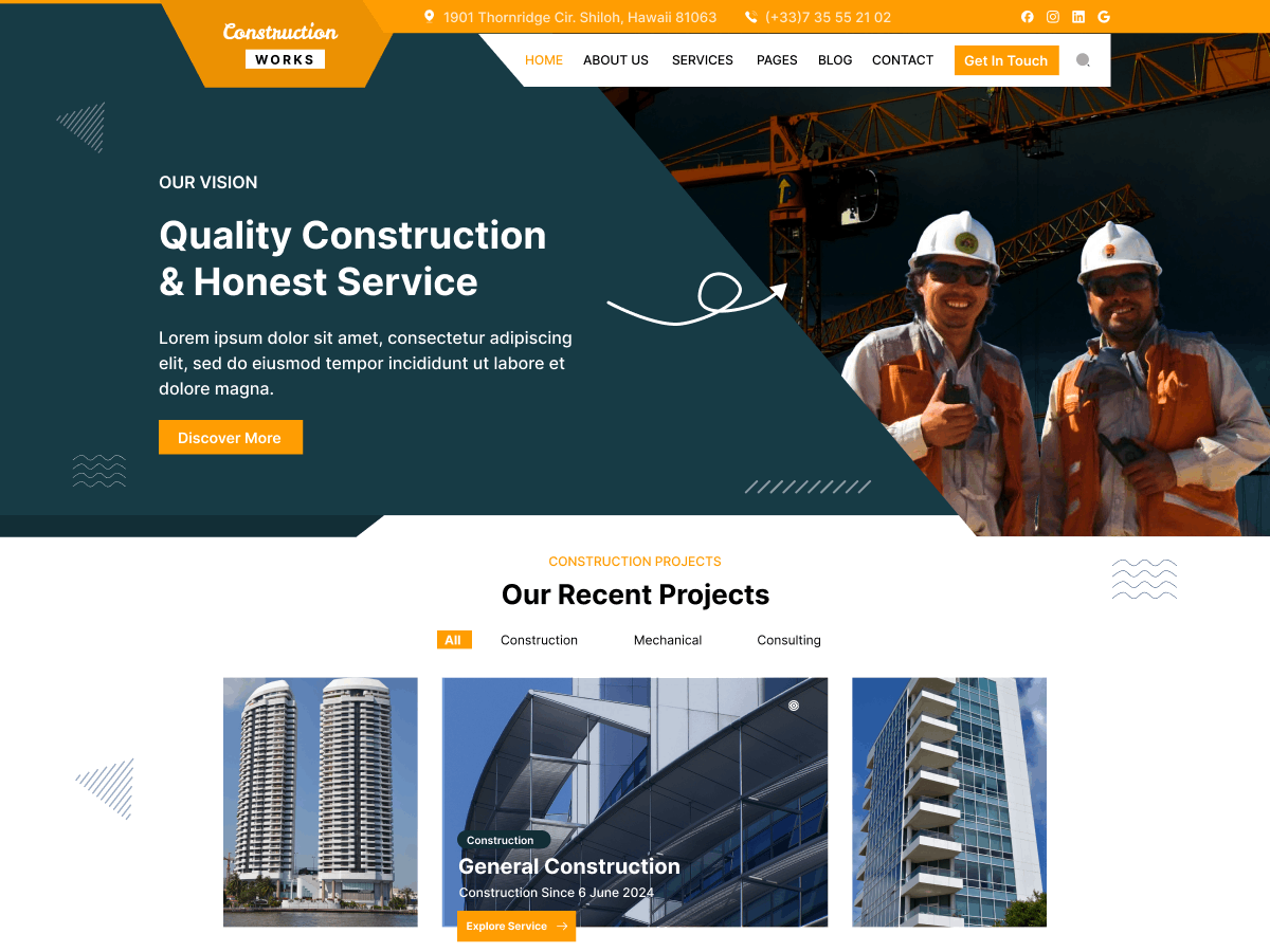 Building Renovation theme screenshot